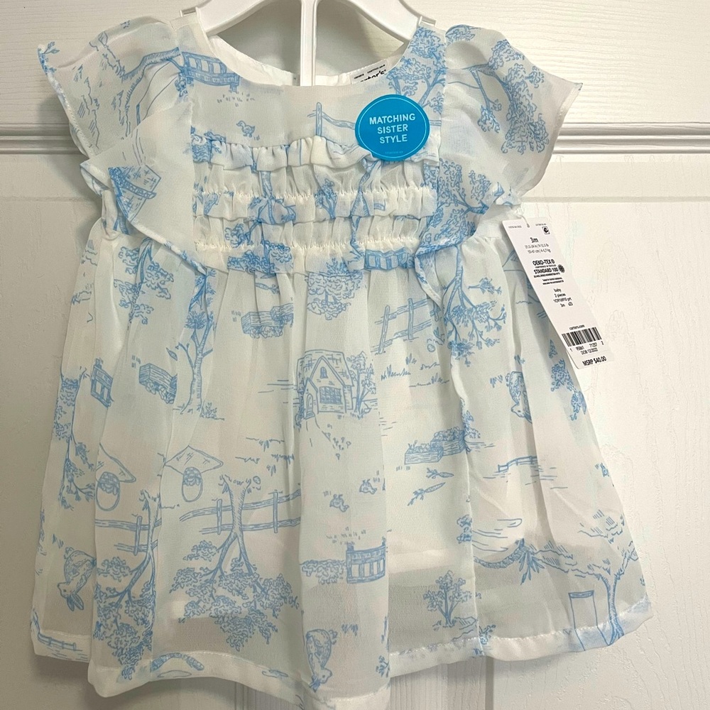 Baby Girl Dress with Matching Bloomers